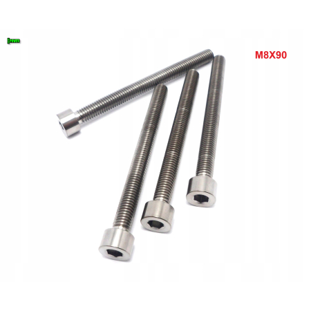 M8x90 tytanowa śruba imbusowa din 912 iso 4762 śruby tytanowe m8 grade 5