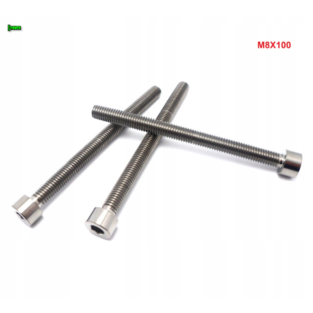 M8x100 tytanowa śruba imbusowa din 912 iso 4762 śruby tytanowe m8 grade 5