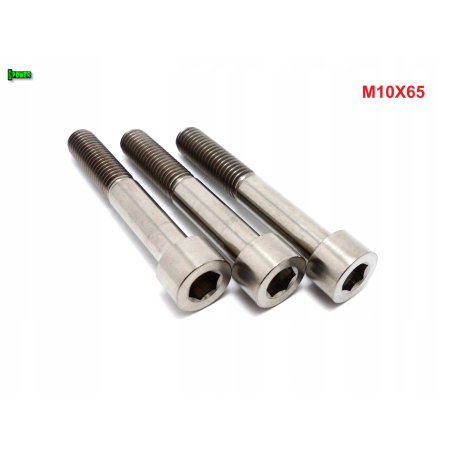 M10x65 tytanowa śruba imbusowa din 912 iso 4762 śruby tytanowe m10 grade 5