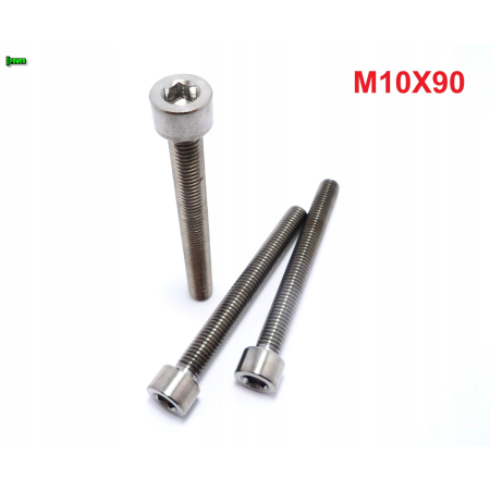 M10x90 śruba imbusowa din 912 iso 4762 tytanowa śruby tytanowe grade 5
