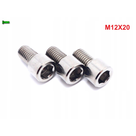 M12x20 śruba imbusowa din 912 iso 4762 tytanowa śruby tytanowe grade 5