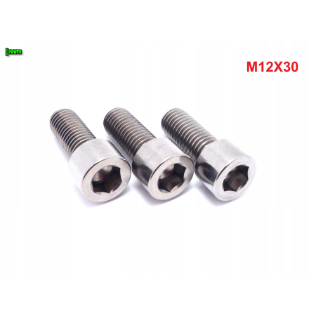 M12x30 śruba imbusowa din 912 iso 4762 tytanowa śruby tytanowe grade 5