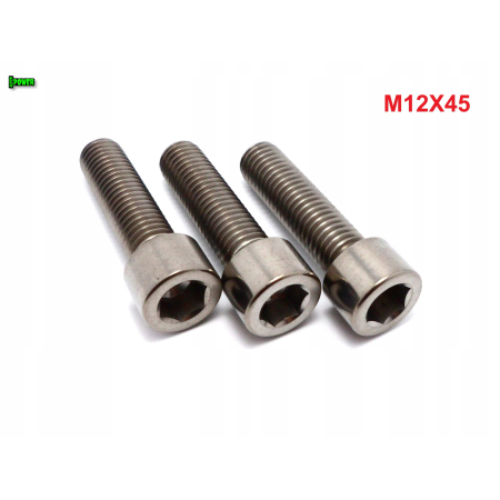 M12x45 tytanowa śruba imbusowa din 912 iso 4762 śruby tytanowe m12 grade 5