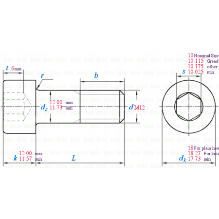 M12x45 tytanowa śruba imbusowa din 912 iso 4762 śruby tytanowe m12 grade 5
