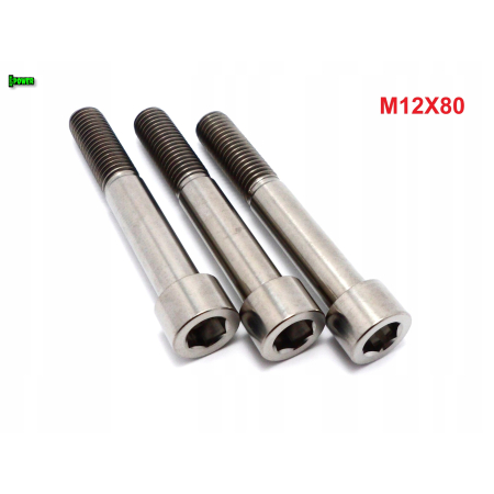 M12x80 tytanowa śruba imbusowa din 912 iso 4762 śruby tytanowe m12 grade 5