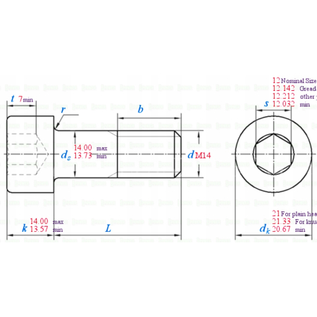 M14x65 tytanowa śruba imbusowa din 912 iso 4762 śruby tytanowe m14 grade 5