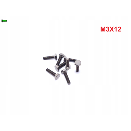 M3x12 śruba tytanowa sześciokątna din 933 iso 4017 śruby tytanowe grade 5