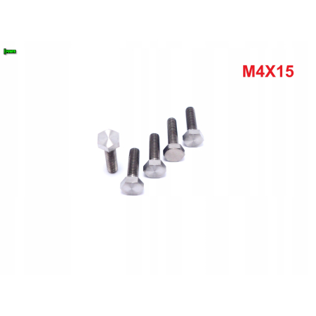 M4x15 śruba tytanowa sześcokątna din 933 tytan grade 5 śruby tytanowe gr 5