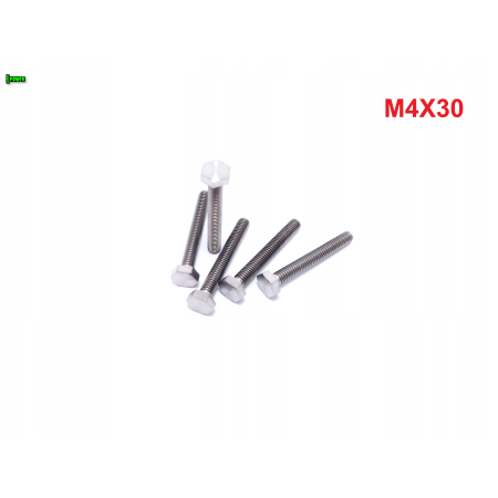 M4x30 śruba tytanowa sześcokątna din 933 tytan grade 5 śruby tytanowe gr 5