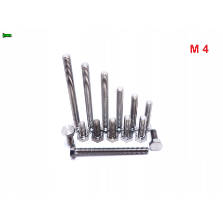 M4x40 śruba tytanowa sześcokątna din 933 tytan grade 5 śruby tytanowe gr 5