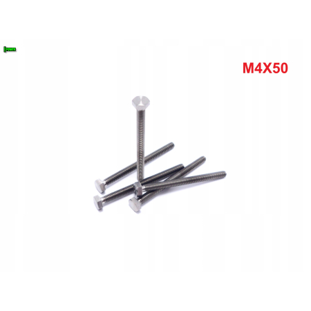 M4x50 śruba tytanowa sześcokątna din 933 tytan grade 5 śruby tytanowe gr 5