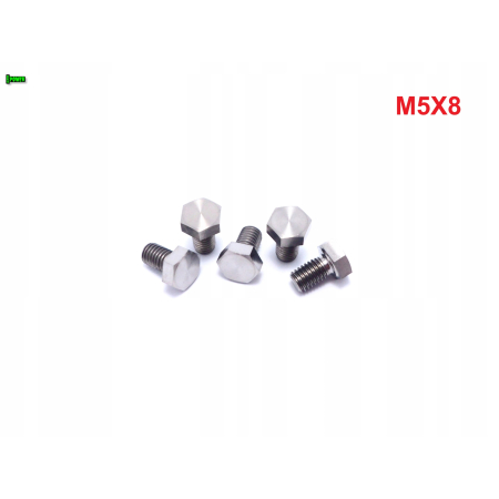 M5x8 śruba tytanowa sześcokątna din 933 tytan grade 5 śruby tytanowe gr 5