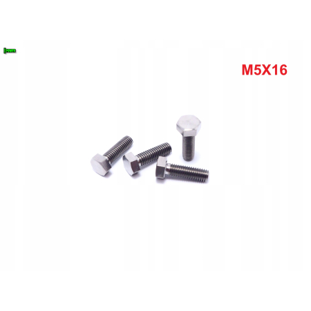 M5x16 śruba tytanowa sześcokątna din 933 tytan grade 5 śruby tytanowe gr 5