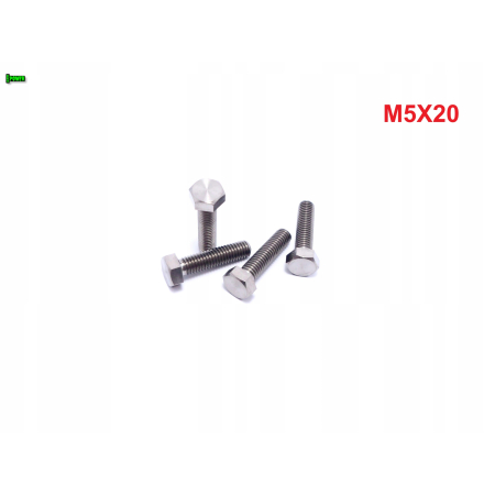 M5x20 śruba tytanowa sześcokątna din 933 tytan grade 5 śruby tytanowe gr 5