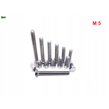 M5x30 śruba tytanowa sześcokątna din 933 tytan grade 5 śruby tytanowe gr 5