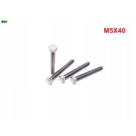 M5x40 śruba tytanowa sześcokątna din 933 tytan grade 5 śruby tytanowe gr 5