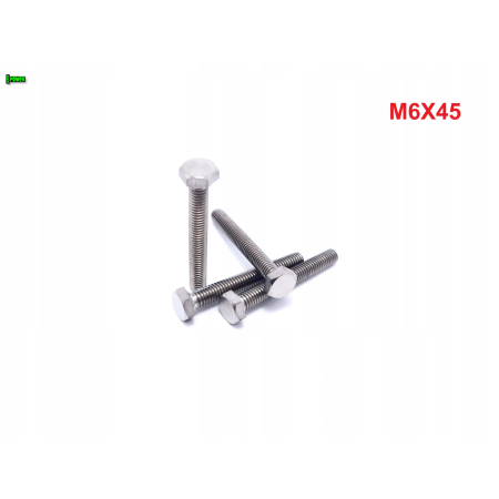 M6x45 śruba tytanowa sześciokątna din 933 iso 4017 śruby tytanowe grade 5