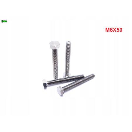 M6x50 śruba tytanowa sześcokątna din 933 tytan grade 5 śruby tytanowe gr 5
