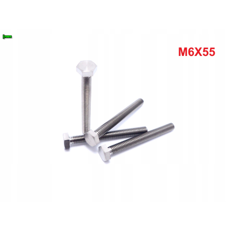 M6x55 śruba tytanowa sześcokątna din 933 tytan grade 5 śruby tytanowe gr 5