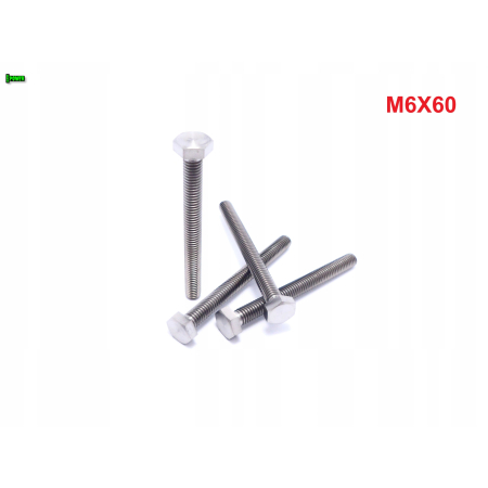 M6x60 śruba tytanowa sześcokątna din 933 tytan grade 5 śruby tytanowe gr 5
