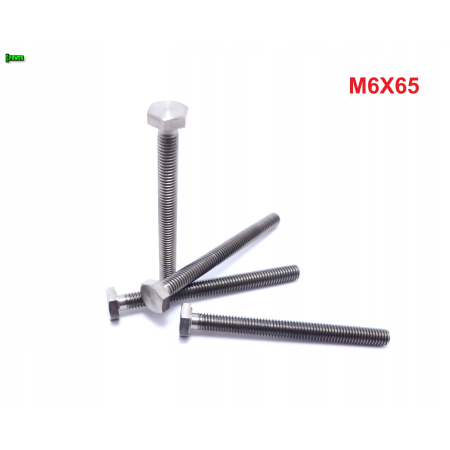 M6x65 śruba tytanowa sześcokątna din 933 tytan grade 5 śruby tytanowe gr 5
