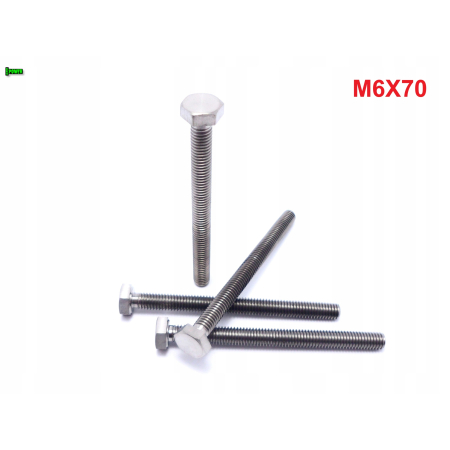 M6x70 śruba tytanowa sześcokątna din 933 tytan grade 5 śruby tytanowe gr 5