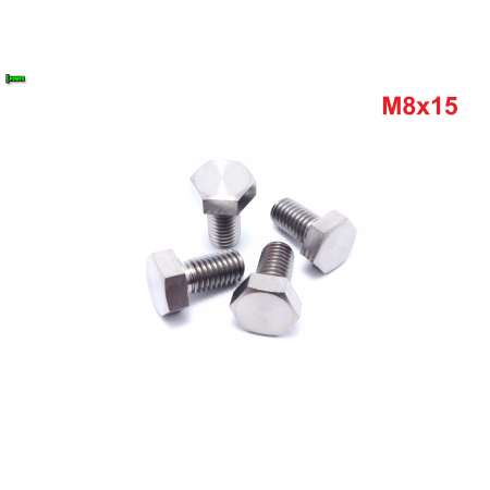 M8x15 śruba tytanowa sześcokątna din 933 tytan grade 5 śruby tytanowe gr 5