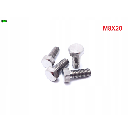 M8x20 śruba tytanowa sześciokątna din 933 iso 4017 śruby tytanowe grade 5