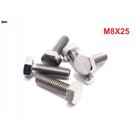 M8x25 śruba tytanowa sześciokątna din 933 iso 4017 śruby tytanowe grade 5