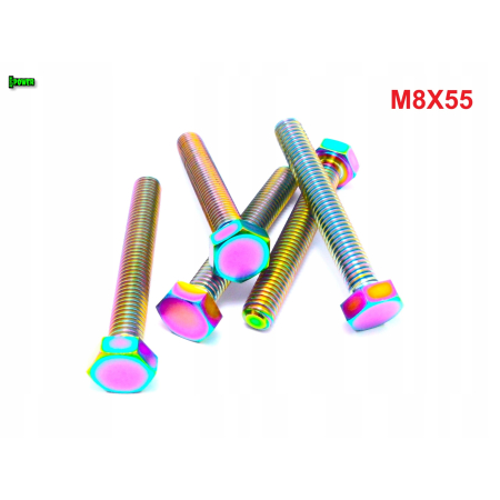 M8x55 śruba tytanowa sześciokątna din 933 iso 4017 śruby tytanowe grade 5