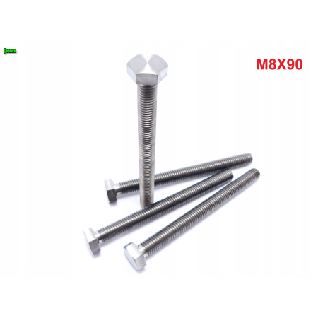 M8x90 śruba tytanowa sześcokątna din 933 tytan grade 5 śruby tytanowe gr 5