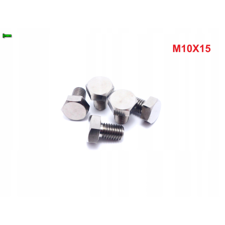 M10x15 śruba tytanowa sześcokątna din 933 tytan grade 5 śruby tytanowe gr 5
