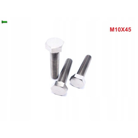 M10x45 śruba tytanowa sześcokątna din 933 tytan grade 5 śruby tytanowe gr 5