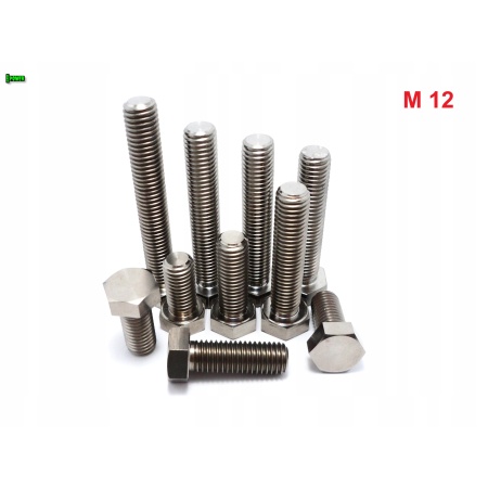 M12x25 śruba tytanowa sześcokątna din 933 tytan grade 5 śruby tytanowe gr 5
