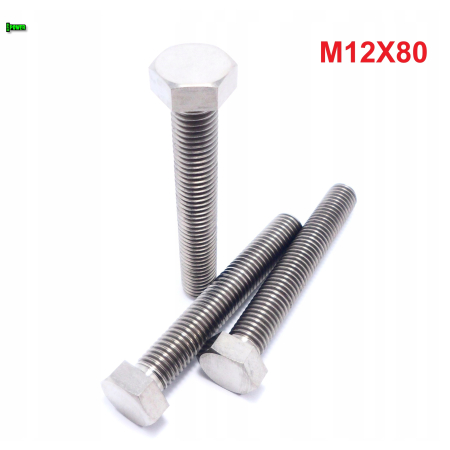 M12x80 śruba tytanowa sześcokątna din 933 tytan grade 5 śruby tytanowe gr 5
