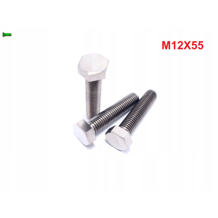 M12x55 śruba tytanowa sześcokątna din 933 tytan grade 5 śruby tytanowe gr 5