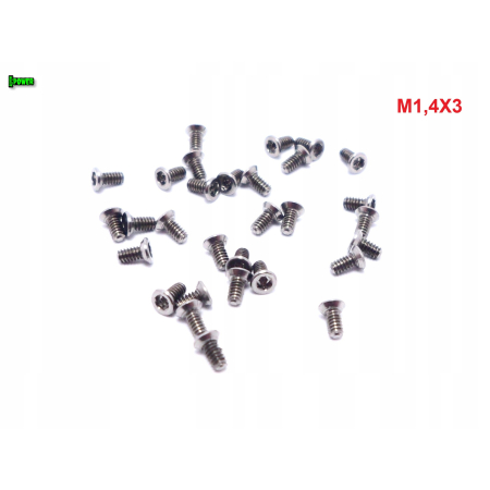 M1,4x3 śruba tytanowa gr5 imbusowa din 7991 tytan gr5 śruby tytanowe m1,4
