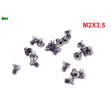 M2x3,5 śruba tytanowa gr5 imbusowa din 7991 tytan gr5 śruby tytanowe m2 gr5