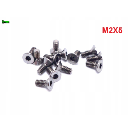 M2x5 śruba tytanowa gr5 imbusowa din 7991 tytan gr5 śruby tytanowe m2 gr5