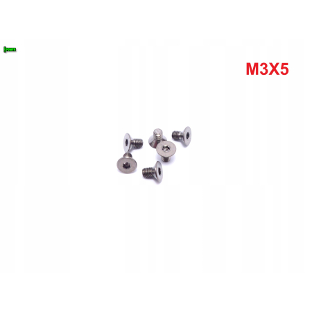 M3x5 śruba imbusowa din 7991 tytanowa tytan gr5 śruby tytanowe grade 5