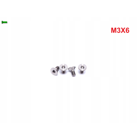 M3x6 śruba imbusowa din 7991 tytanowa tytan gr5 śruby tytanowe grade 5