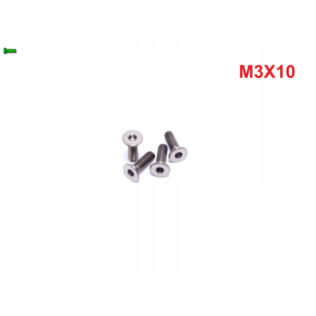M3x10 śruba imbusowa din 7991 tytanowa tytan gr5 śruby tytanowe grade 5