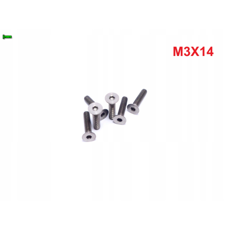 M3x14 śruba imbusowa din 7991 tytanowa tytan gr5 śruby tytanowe grade 5