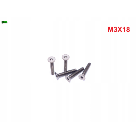 M3x18 śruba imbusowa din 7991 tytanowa tytan gr5 śruby tytanowe grade 5