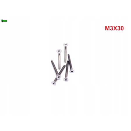 M3x30 śruba imbusowa tytanowa gr5 din 7991 tytan gr5 śruby tytanowe grade 5