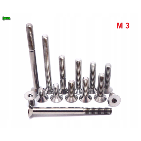 M3x30 śruba imbusowa tytanowa gr5 din 7991 tytan gr5 śruby tytanowe grade 5