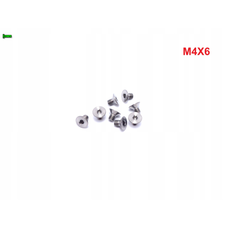 M4x6 śruba tytanowa gr 5 imbusowa din 7991 tytan gr5 śruby tytanowe grade 5