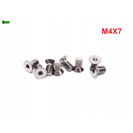 M4x7 tytanowa śruba gr5 imbusowa din 7991 śruby tytanowe m4 tytan grade 5