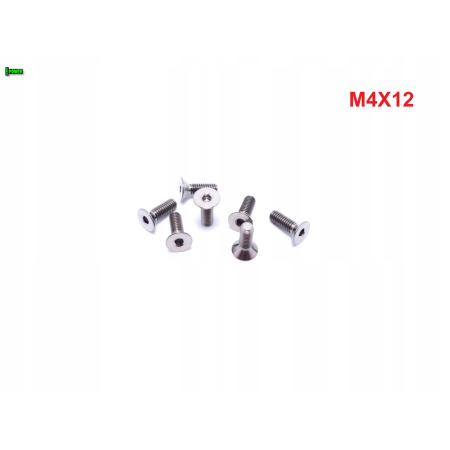 M4x12 śruba tytanowa gr5 imbusowa din 7991 tytan gr5 śruby tytanowe grade 5