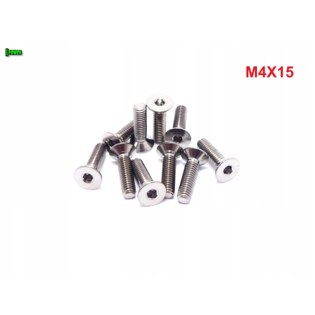 M4x15 tytanowa śruba gr5 imbusowa din 7991 śruby tytanowe m4 tytan grade 5